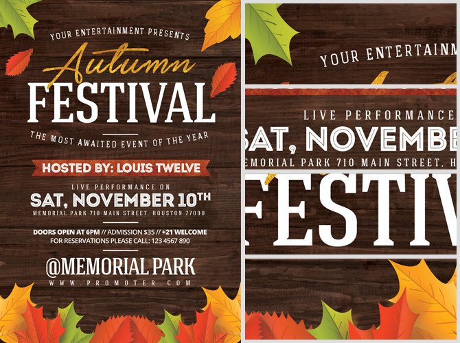 Autumn Festival Flyer Template FlyerHeroes