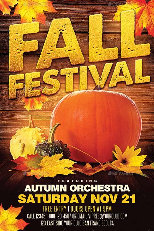 Best of Autumn Flyer Templates Free and Premium Flyer