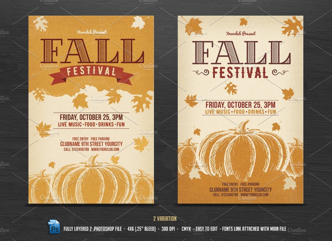 Fall Festival Flyer template Flyer Templates Creative