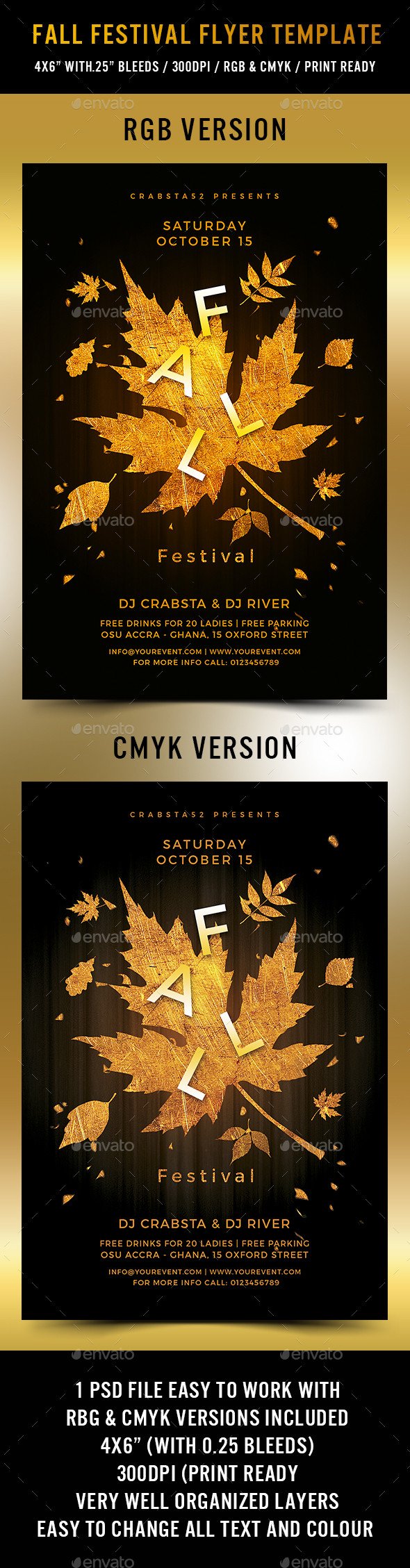 Fall Festival Flyer Template by Crabsta52
