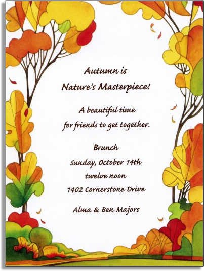 6 Best of Autumn Invitations To Print