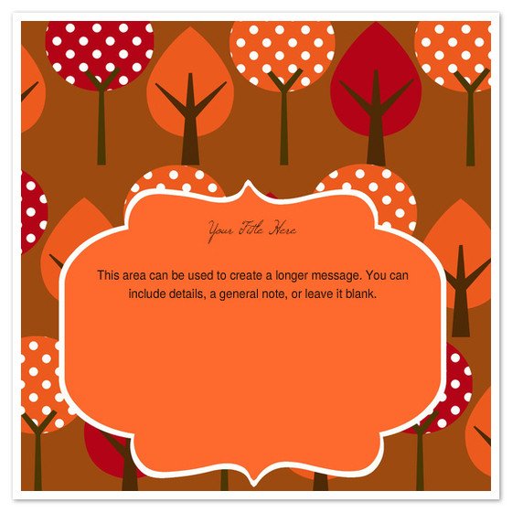 Autumn Trees Invitations & Cards on Pingg