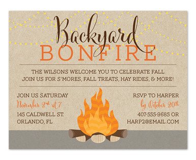 Backyard Bonfire Party Invitations by Invitation