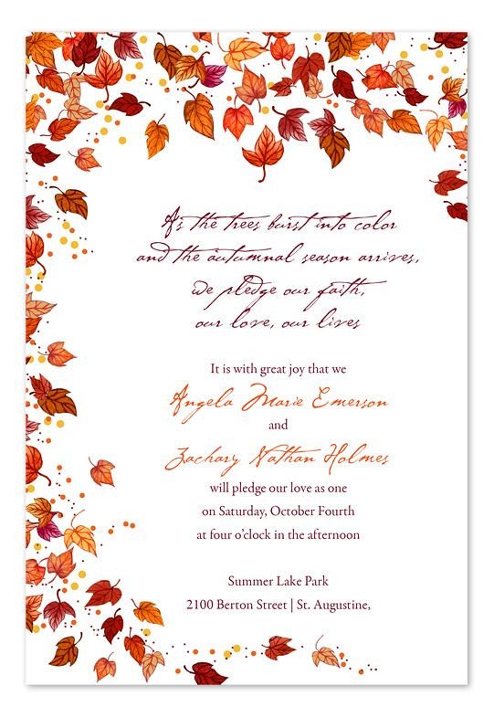 Best 25 Fall wedding invitations ideas on Pinterest