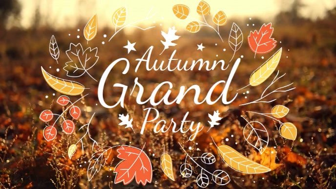 Fall Party Invitation Cover Video Template