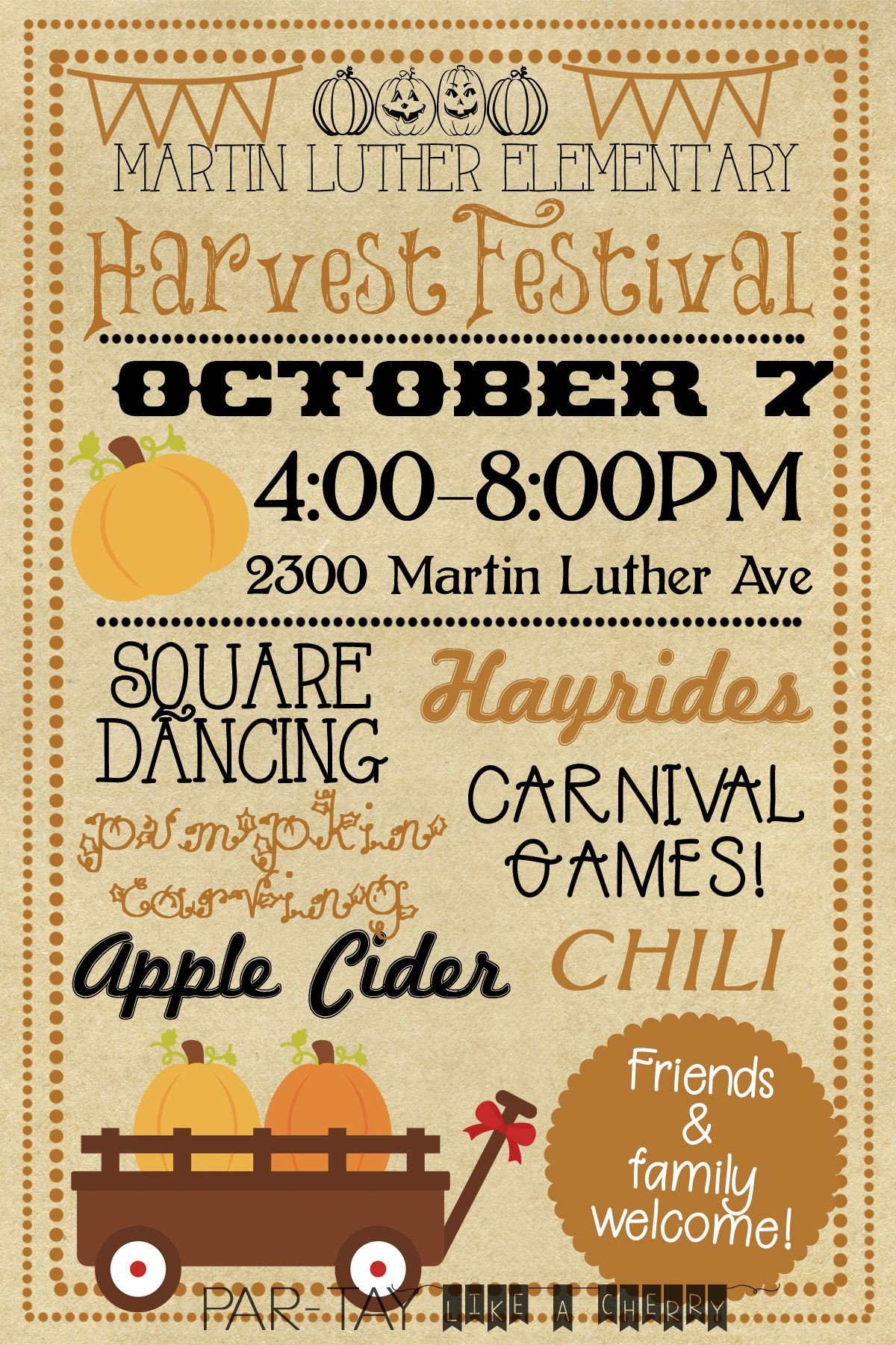 Harvest Festival Invitation Fall Birthday Party