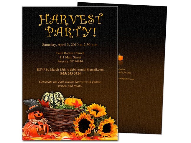 harvest party template