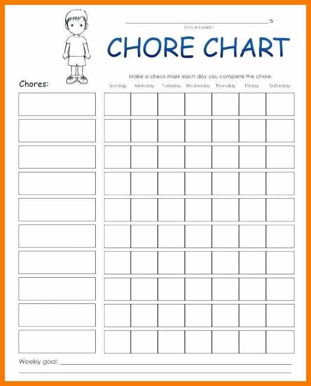 10 11 family chore list template