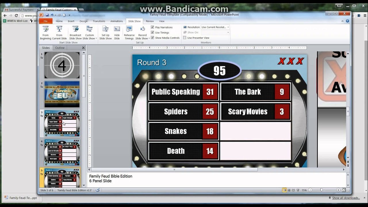 How to make a Powerpoint Family Feud template game