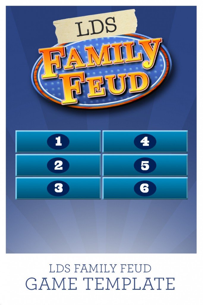 LDS Family Feud Game Template Prospering Families