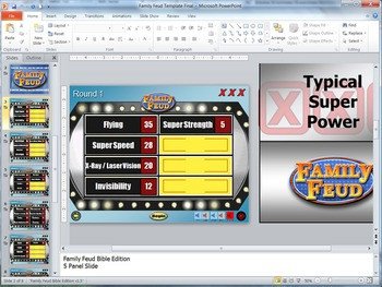 Family Feud EXCELLENT QUALITY Powerpoint Template MAC