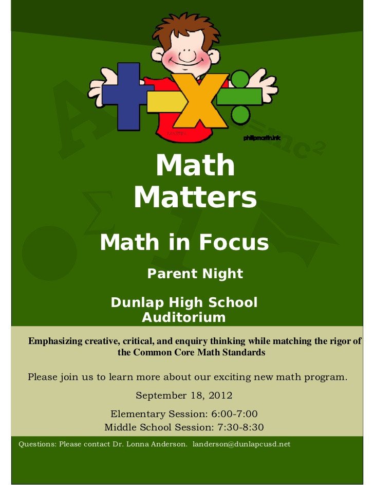 family math and science night flyer DriverLayer Search