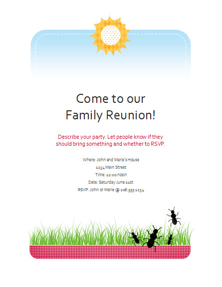 Download Family reunion flyer Free Flyer Templates for