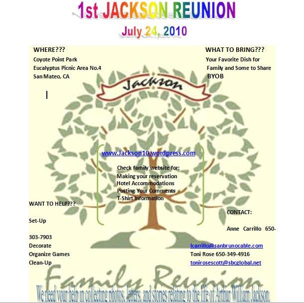 The Jackson Family s 2010 Reunion Webpage