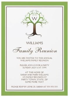 1000 ideas about Family Reunion Invitations on Pinterest