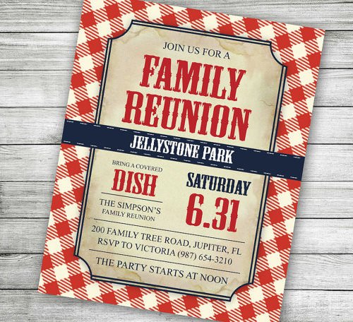 35 Family Reunion Invitation Templates PSD Vector EPS