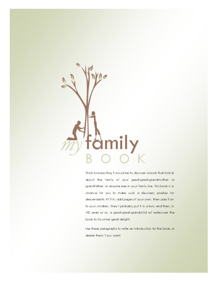 Agendas Templates Family History Book Other Books