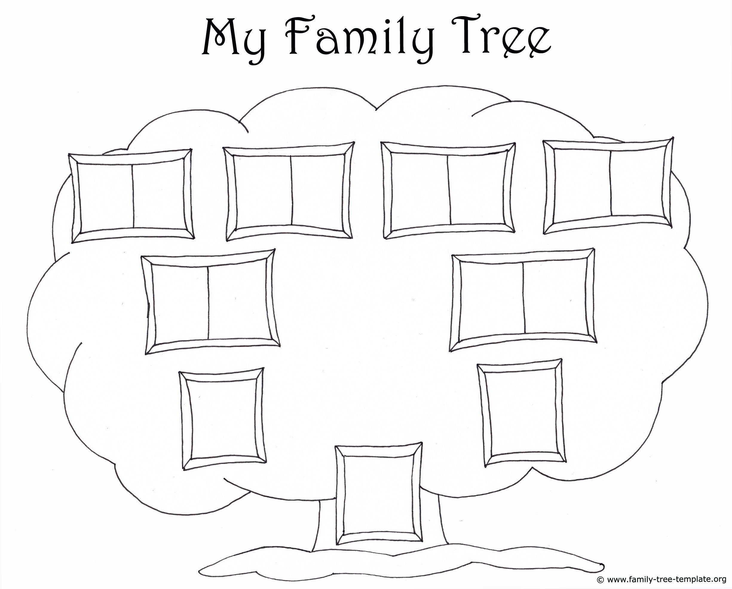 Family Tree Template for Kids Printable Genealogy Charts