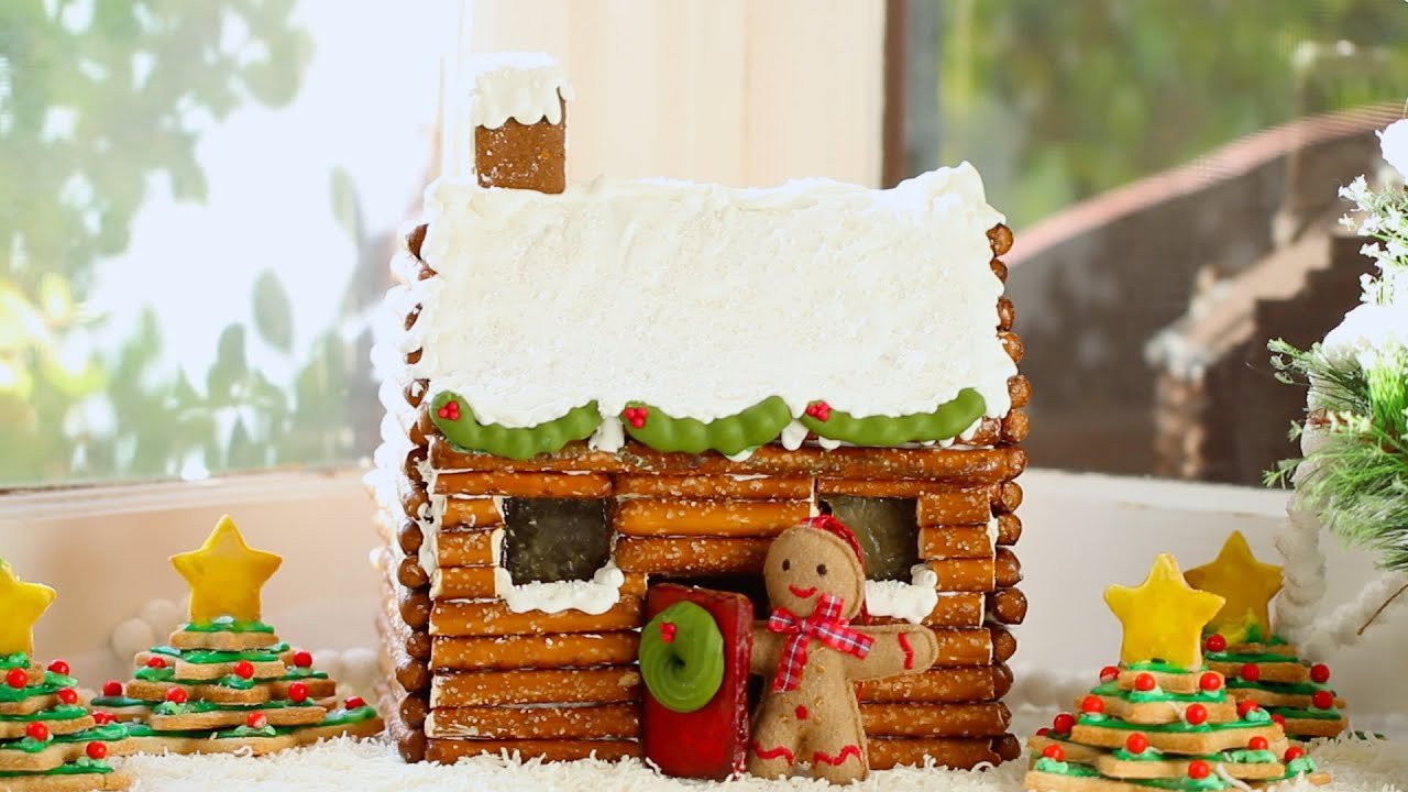 How to Make a Gingerbread House Log Cabin No Kit Required