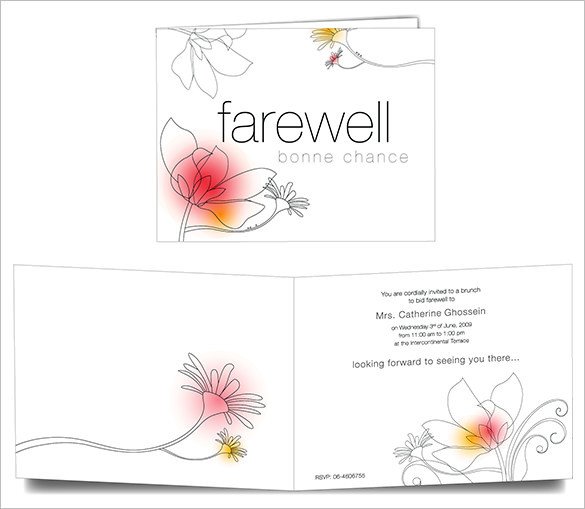 16 Farewell Card Template Word PDF PSD EPS