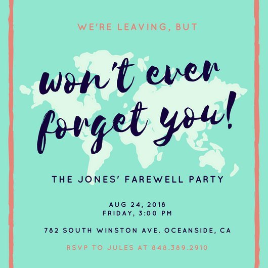 Customize 3 999 Farewell Party Invitation templates