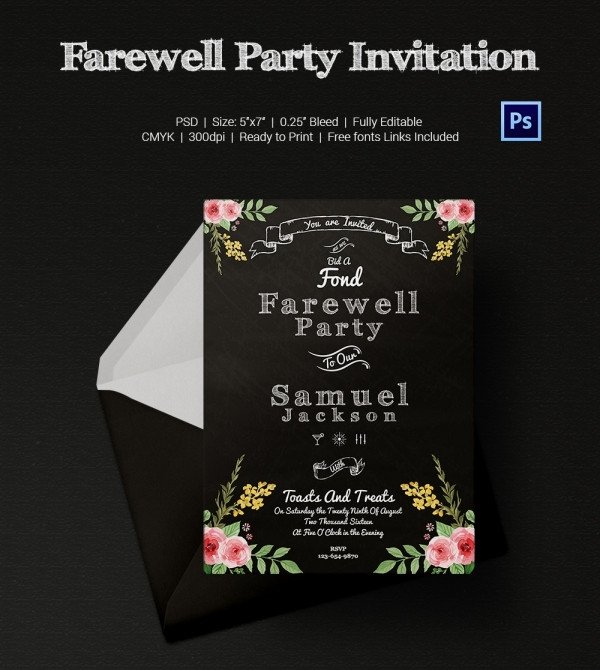 Farewell Party Invitation Template 25 Free PSD Format