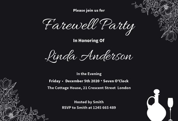 30 Farewell Party Invitation Template Free | Simple Template Design