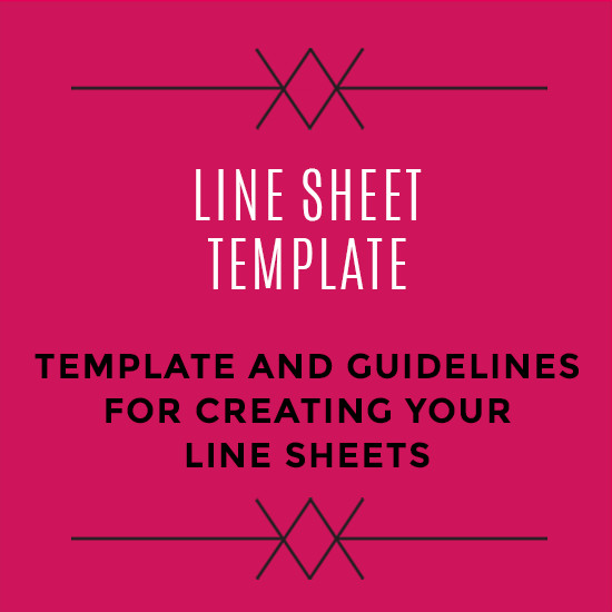 Wholesale Line Sheet Template