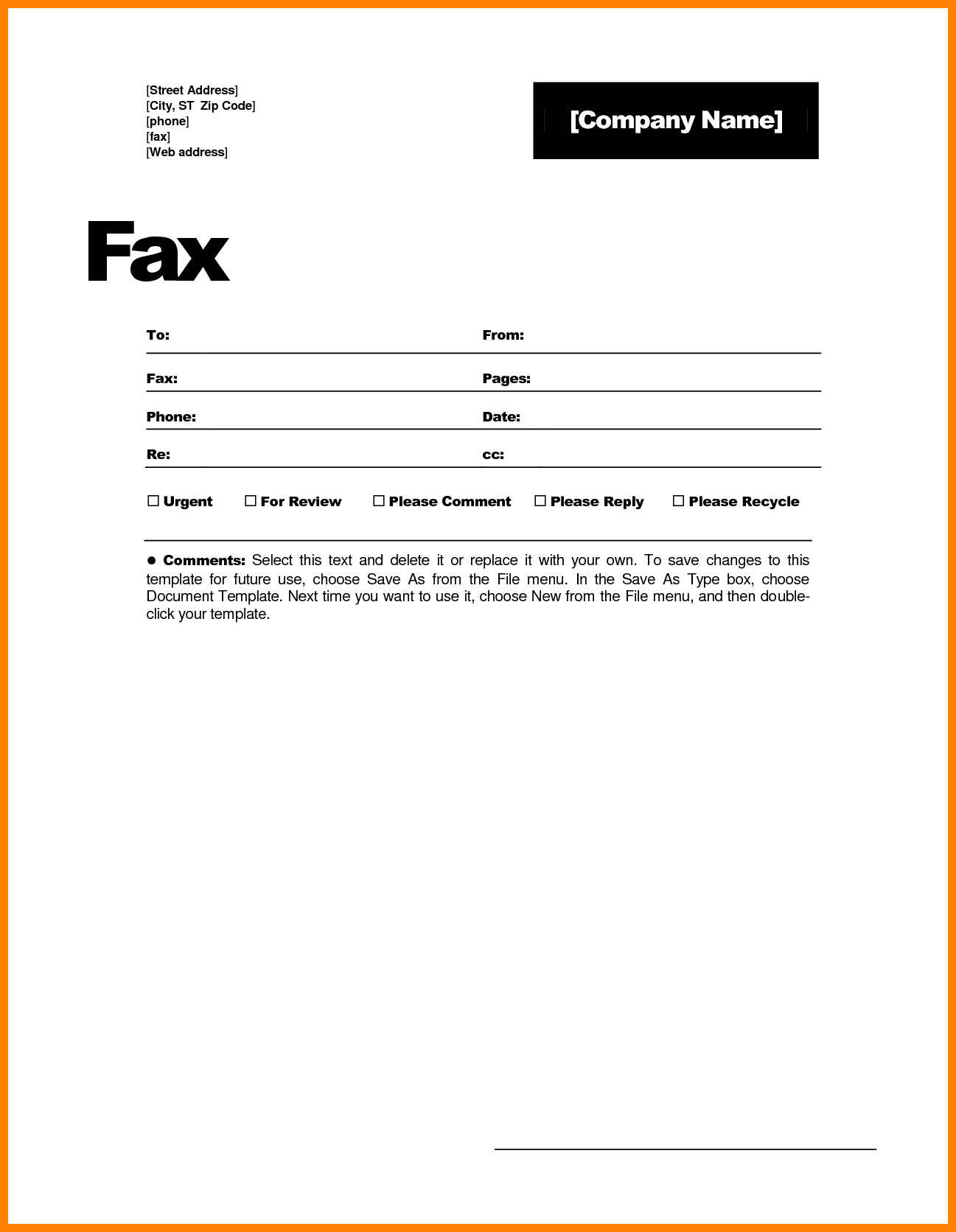 9 free fax cover sheets print