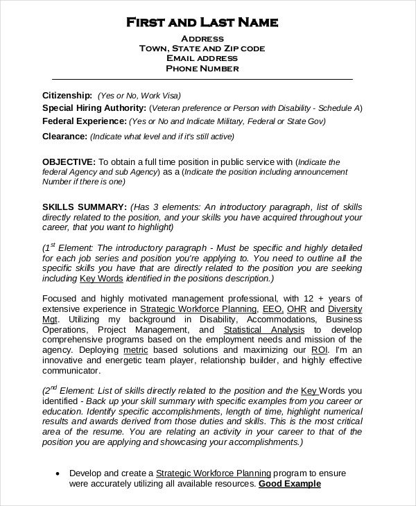 federal resume format ibrizz