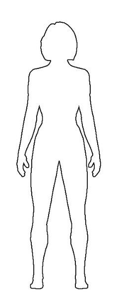 human body outline for kids