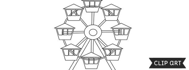 Ferris Wheel Template – Clipart