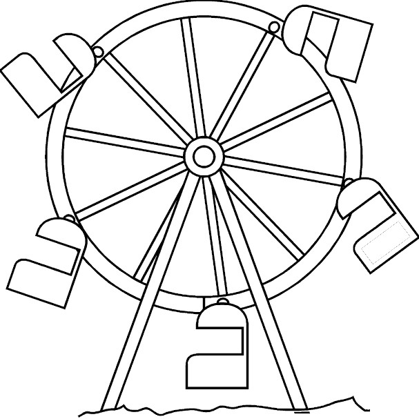 Printable pictures to color of ferris wheels Trials Ireland
