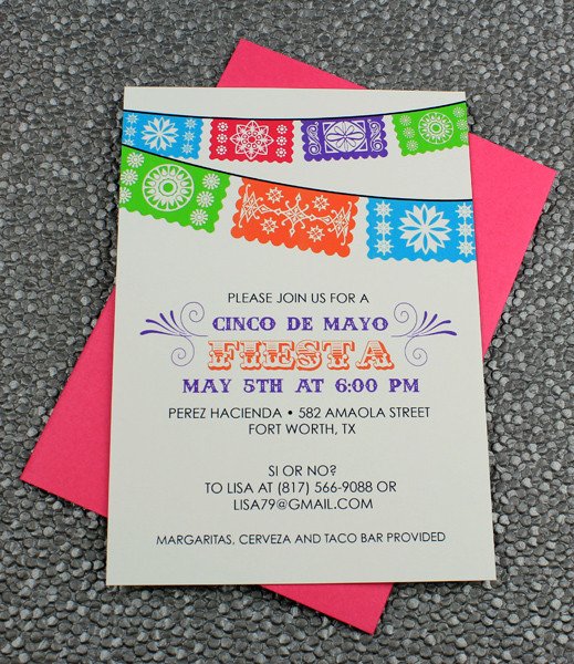 Cinco de Mayo Invitation Template Fiesta Banner