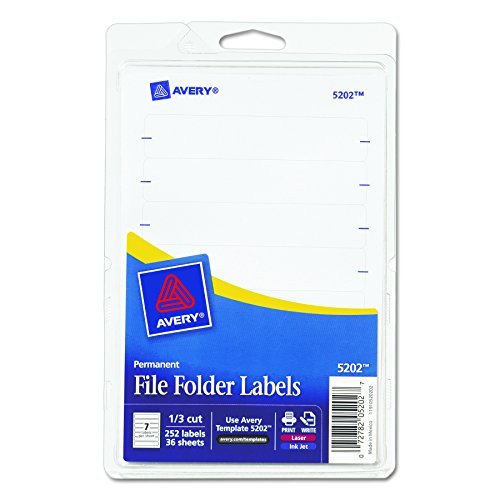 Avery File Folder Labels Laser and Inkjet Printers 1 3
