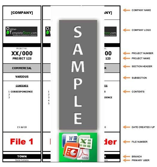 Template for File Folder Labels CPV
