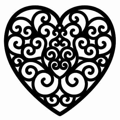Image result for heart filigree design
