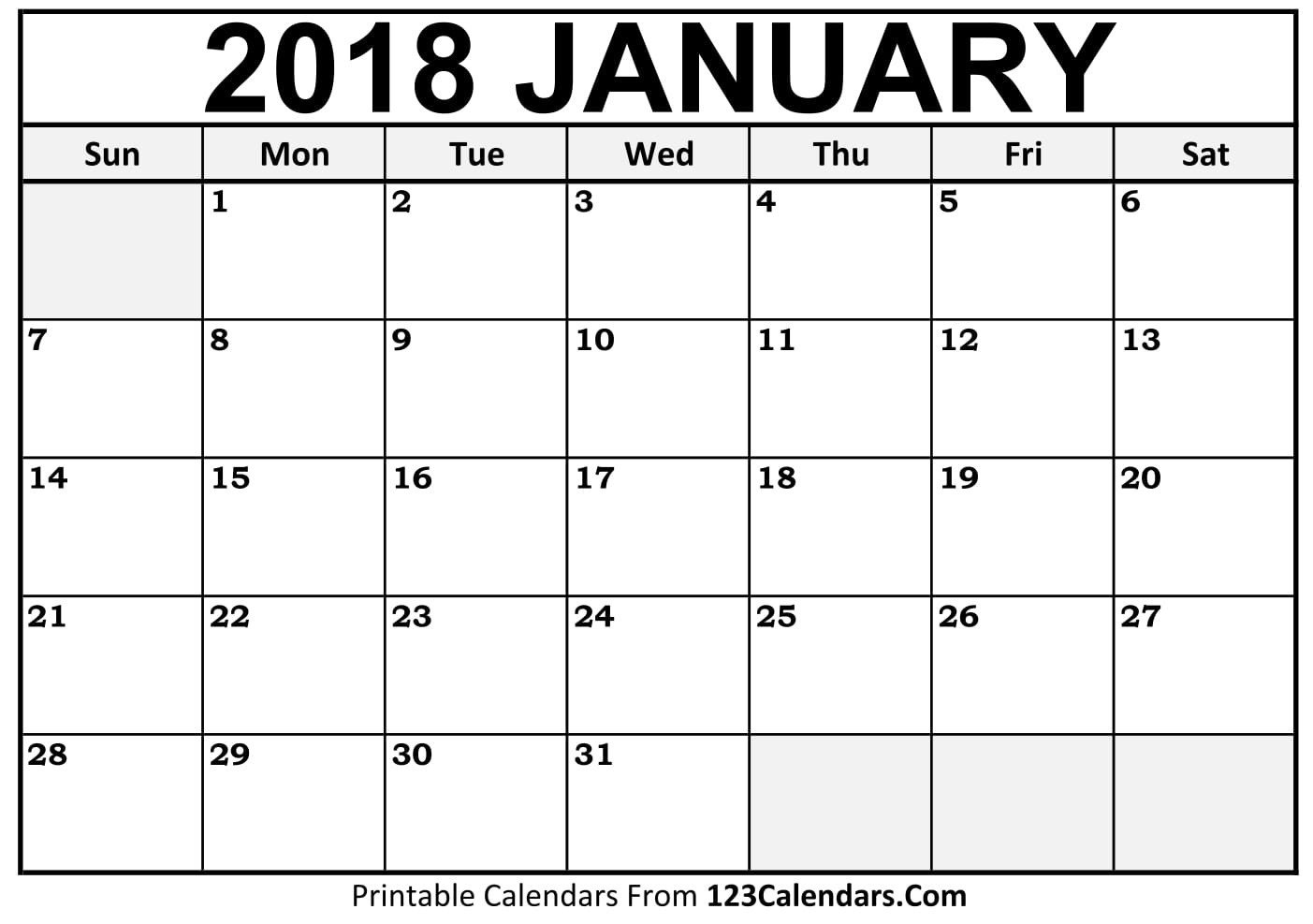 Fill In Blank Calendar Templates