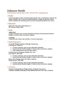 Professional Resume Free Download Edit Fill and Print