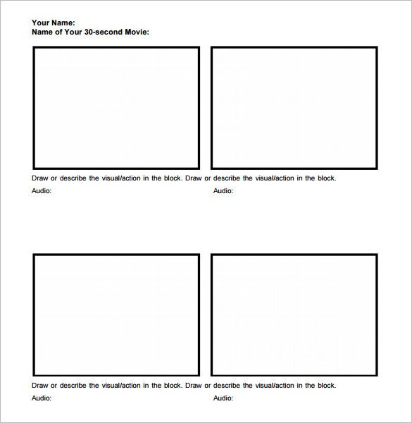 7 Movie StoryBoard Templates DOC Excel PDF PPT
