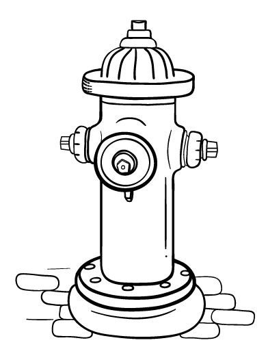 Printable fire hydrant coloring page Free PDF at
