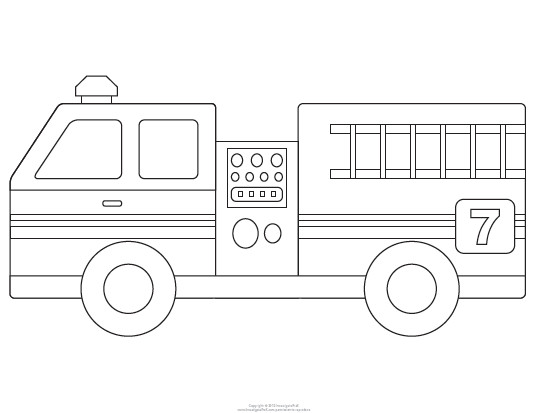 Fire Engine Template For the Boy
