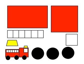 shape fire truck craft template Google Search
