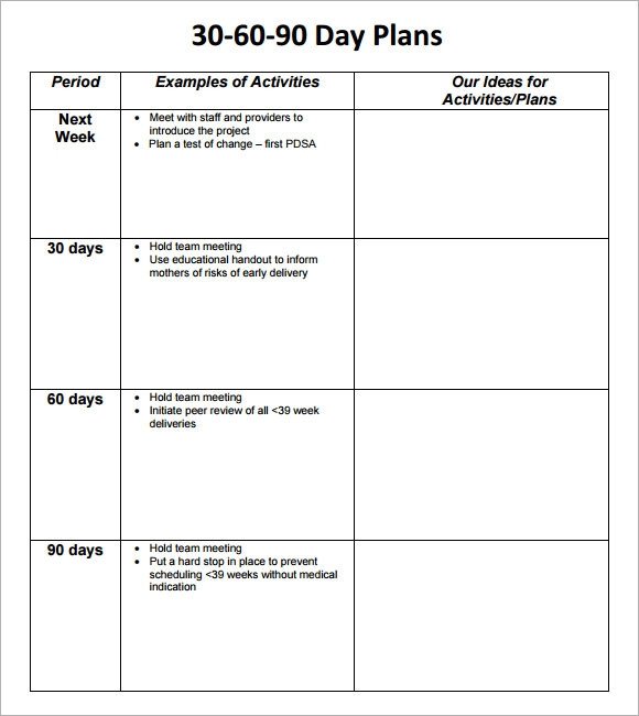 30 60 90 Day Plan Template 8 Free Download Documents In PDF