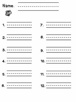 Spelling Templates Special Ed ELL First Grade FREE by