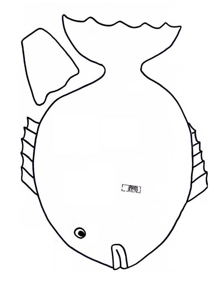 Fish Cutout Template Coloring Home