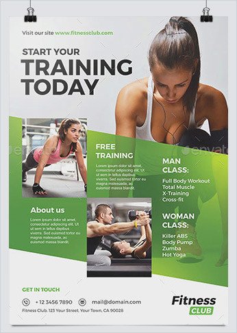 Best Fitness Business Flyers for Gym Marketing HollyMolly