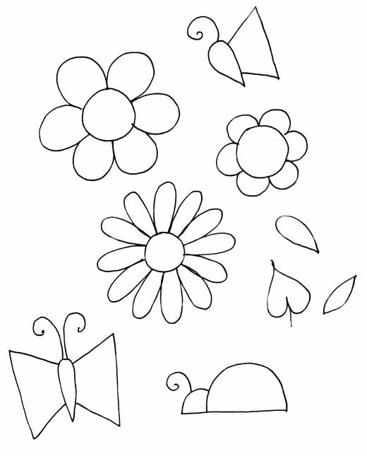 Flower Pattern To Trace