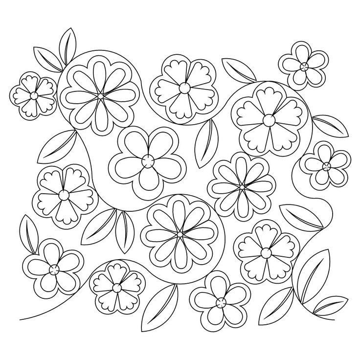 Flower Patterns To Trace Coloring Home