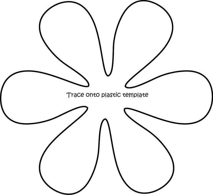Trace flower pattern onto plastic template and cut on the